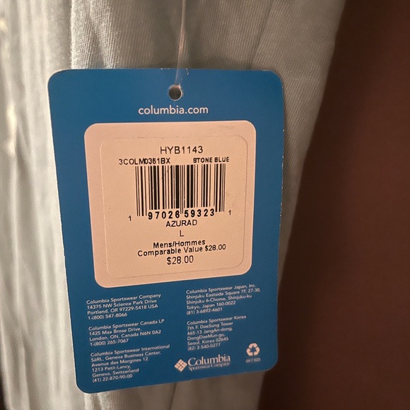 NWT Columbia Men's Size L Light Green Short Sleeve Tee - Picture 2 of 7